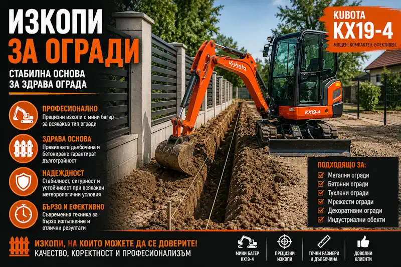 Изкопи за огради